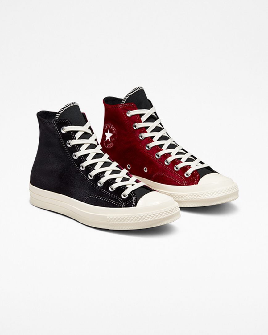 Tenisky Vysoke Converse Chuck 70 Beyond Retro Velvet Panske Čierne Červené | SK BMI11K4